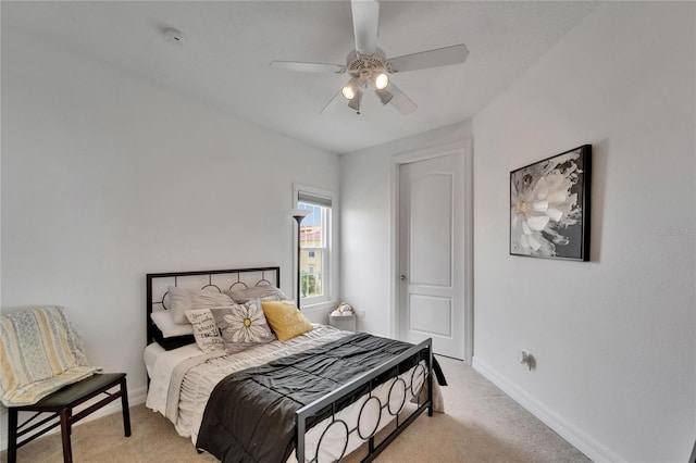 6412 Mayra Shores Ln, Apollo Beach, FL 33572 - bedroom with light carpet and ceiling fan