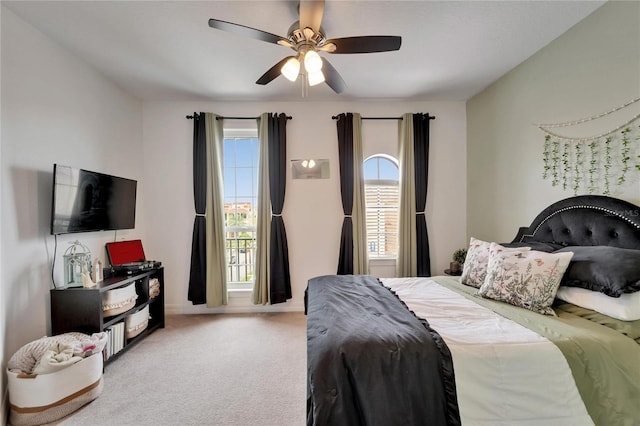 6412 Mayra Shores Ln, Apollo Beach, FL 33572 - carpeted bedroom with ceiling fan and baseboards
