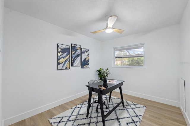 8256 Lark St, Seminole, FL 33777 - office featuring light wood-style floors and ceiling fan