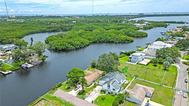 8759 Orient Way NE, Saint Petersburg, FL 33702 - aerial perspective of suburban area with a nearby body of water and a notable bridge