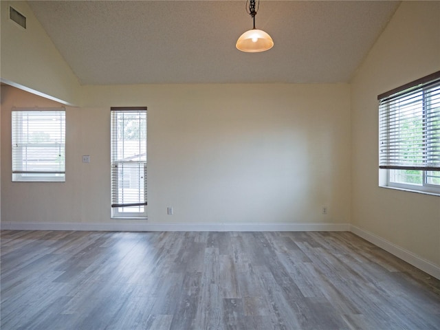 8759 Orient Way NE, Saint Petersburg, FL 33702 - unfurnished room featuring vaulted ceiling and wood finished floors