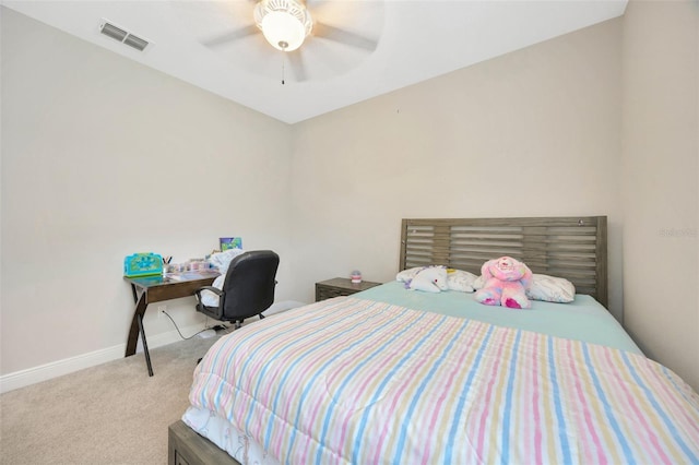 18125 Roseate Dr, Lutz, FL 33558 - carpeted bedroom featuring baseboards and a ceiling fan