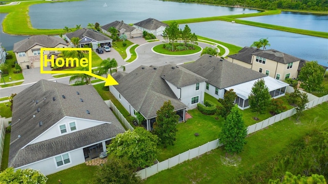 18125 Roseate Dr, Lutz, FL 33558 - aerial view of residential area with a nearby body of water