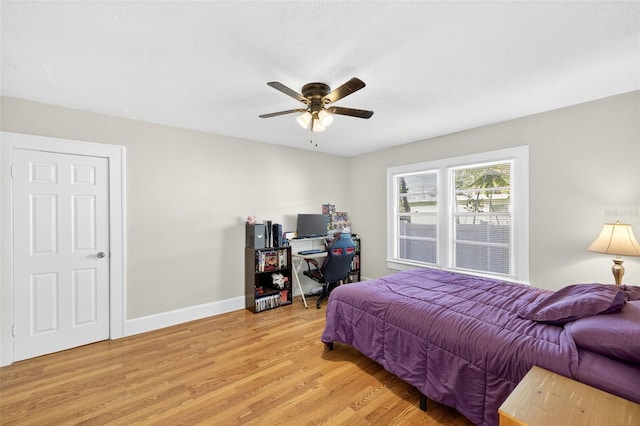 4820 8th Ave S, Saint Petersburg, FL 33711 - bedroom with light wood-style floors and a ceiling fan