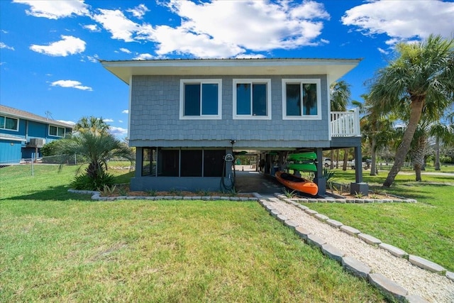 12046 W Gulf Breeze Ct, Crystal River, FL 34429 - back of property with a yard
