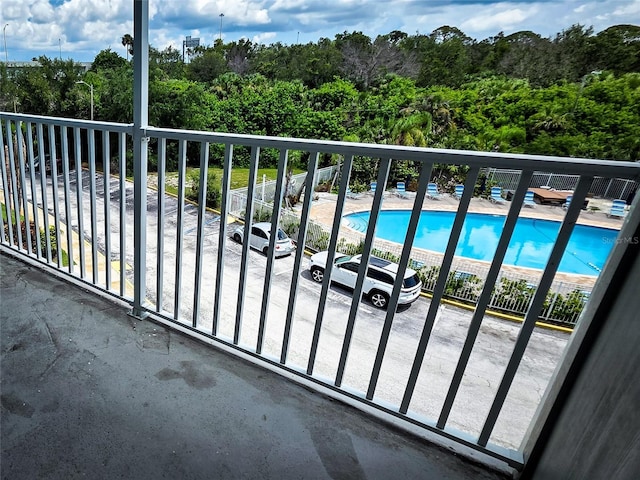 3315 58th Ave S Unit 409, Saint Petersburg, FL 33712 - balcony with view of pool area