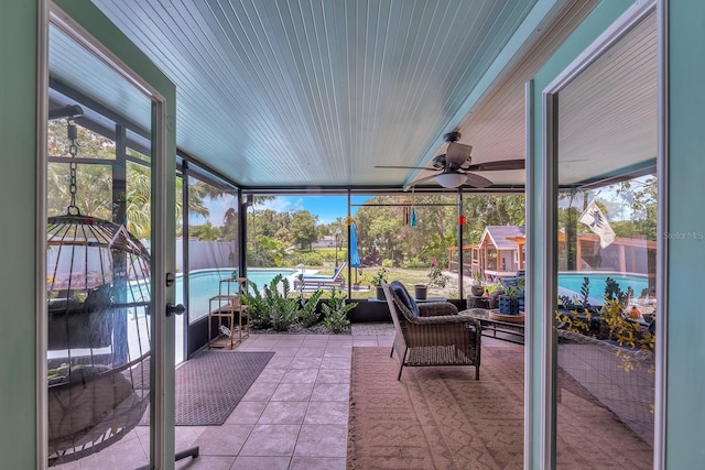 3731 Southview Dr, Brandon, FL 33511 - sunroom / solarium featuring ceiling fan and healthy amount of natural light