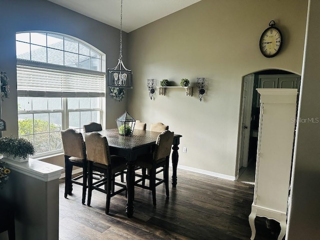 10080 SE 69th Ter, Belleview, FL 34420 - dining room featuring wood finished floors and arched walkways