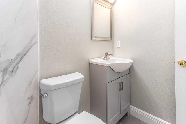 4117 Daventry Ln, Palm Harbor, FL 34685 - half bath featuring vanity and tile patterned floors