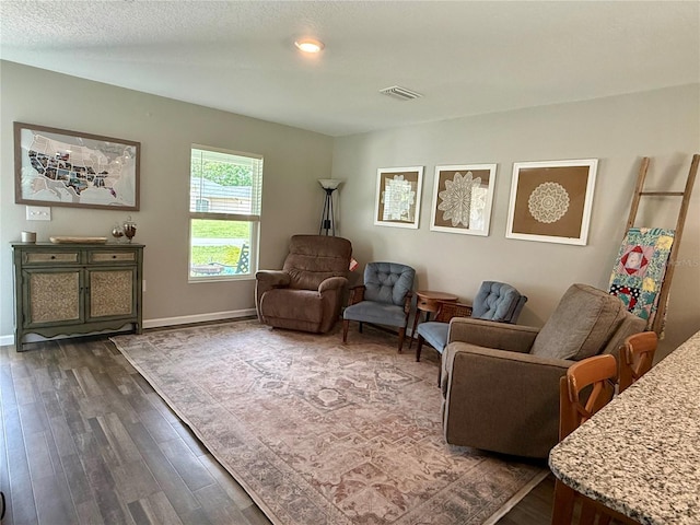 6270 Airmont Dr, Spring Hill, FL 34606 - living area with dark wood finished floors