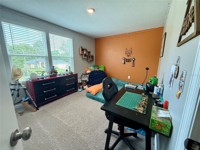 6270 Airmont Dr, Spring Hill, FL 34606 - office space with a textured ceiling and carpet