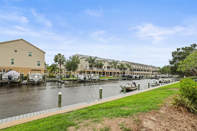 358 Moorings Cove Dr Unit 4B, Tarpon Springs, FL 34689 - water view with a boat dock
