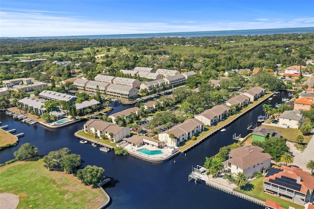358 Moorings Cove Dr Unit 4B, Tarpon Springs, FL 34689 - aerial view of residential area with a nearby body of water