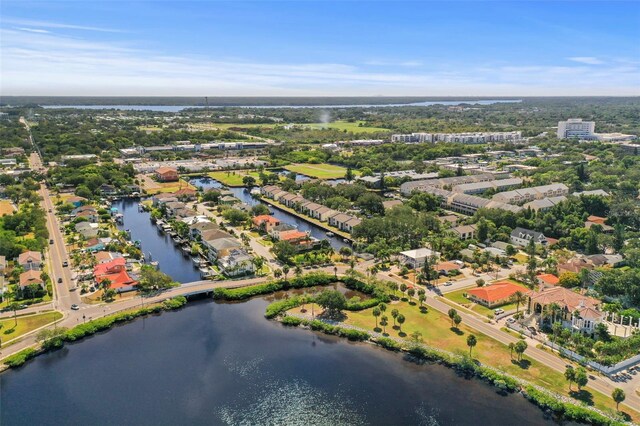 358 Moorings Cove Dr Unit 4B, Tarpon Springs, FL 34689 - aerial perspective of suburban area featuring a nearby body of water