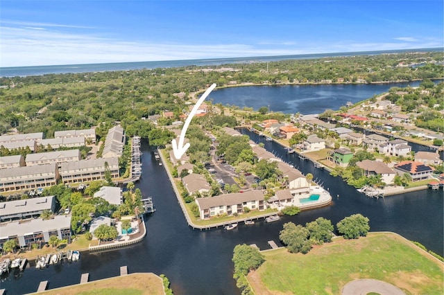 358 Moorings Cove Dr Unit 4B, Tarpon Springs, FL 34689 - view of property location featuring a large body of water and nearby suburban area