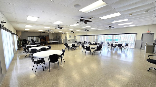 4359 Tahitian Gardens Cir Unit A, Holiday, FL 34691 - dining area featuring a paneled ceiling and ceiling fan
