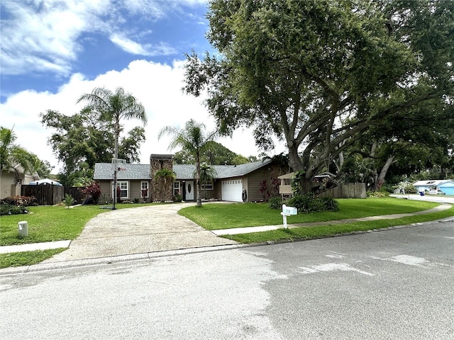 713 Rustic Oaks Dr, Palm Harbor, FL 34684 - view of front of house featuring driveway and a garage