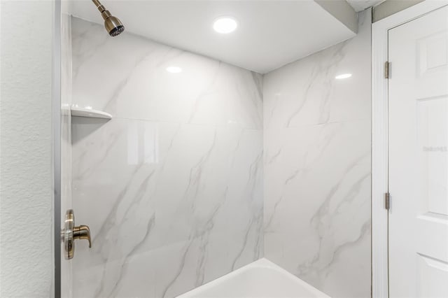 7607 New York Ave, Hudson, FL 34667 - full bathroom with a combined bath / shower with marble appearance