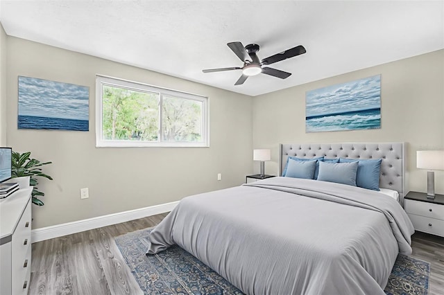 7607 New York Ave, Hudson, FL 34667 - bedroom with wood finished floors and ceiling fan