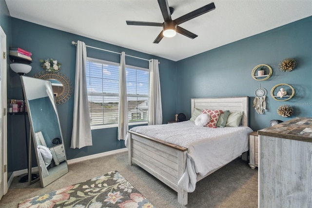 33678 Jasper Stone Dr, Wesley Chapel, FL 33543 - carpeted bedroom with baseboards and ceiling fan