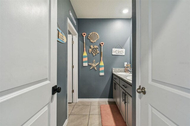 33678 Jasper Stone Dr, Wesley Chapel, FL 33543 - bathroom featuring vanity and tile patterned flooring