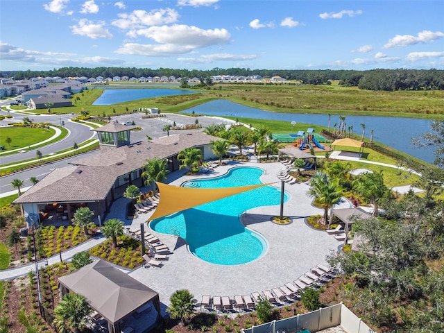 33678 Jasper Stone Dr, Wesley Chapel, FL 33543 - bird's eye view of a nearby body of water