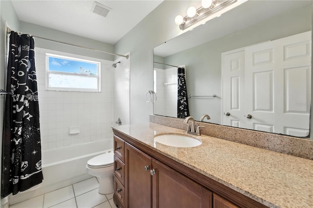1725 Bondurant Way, Brandon, FL 33511 - full bathroom featuring shower / bath combo, vanity, and tile patterned flooring