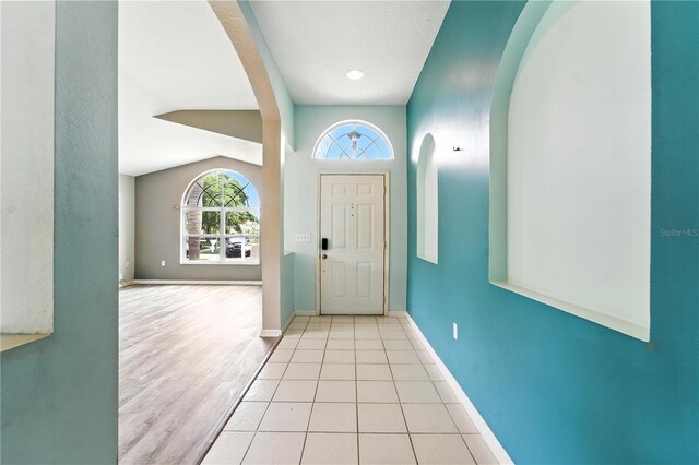 1725 Bondurant Way, Brandon, FL 33511 - entryway featuring arched walkways and wood finished floors
