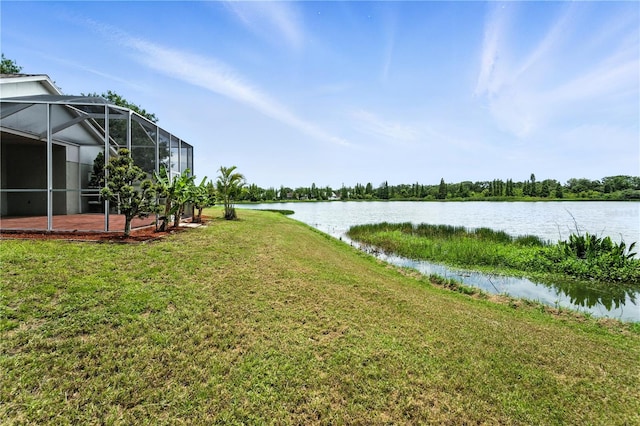 1725 Bondurant Way, Brandon, FL 33511 - view of grassy yard featuring a water view and a lanai