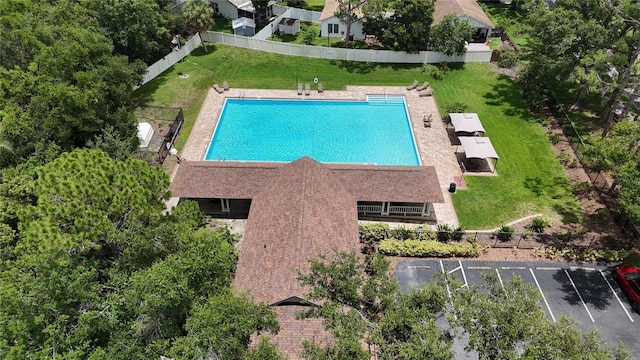 1725 Bondurant Way, Brandon, FL 33511 - aerial view of property and surrounding area with a pool area