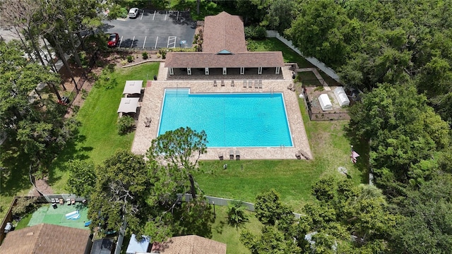1725 Bondurant Way, Brandon, FL 33511 - drone / aerial view of a pool