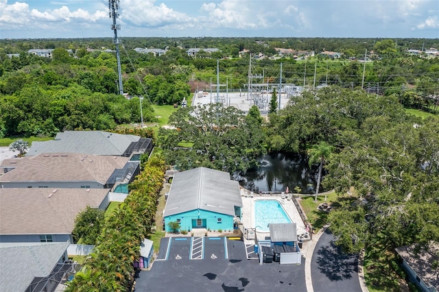1018 Osprey Ct, Dunedin, FL 34698 - drone / aerial view of a pool area