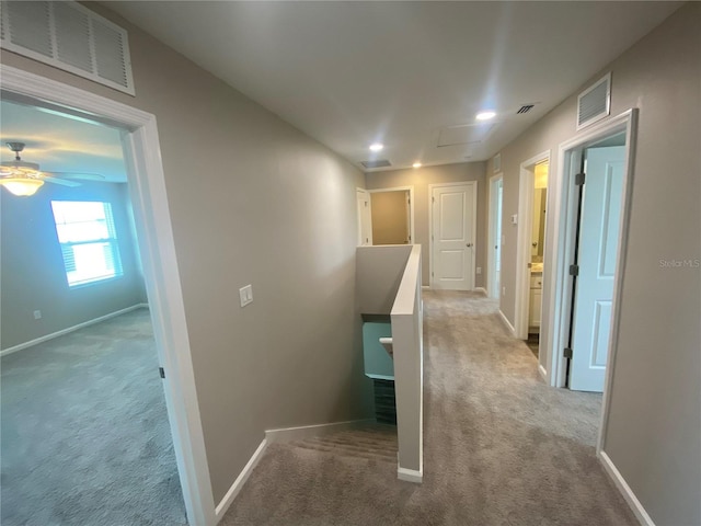 35233 White Water Lily Way, Zephyrhills, FL 33541 - corridor with carpet floors and recessed lighting