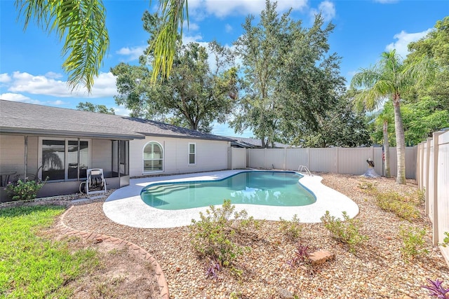 3840 Rolling Cir, Valrico, FL 33594 - view of pool with a fenced backyard and a patio