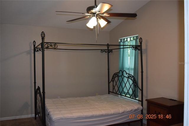 3600 Raintree Ter, Lakeland, FL 33803 - bedroom featuring a ceiling fan and vaulted ceiling
