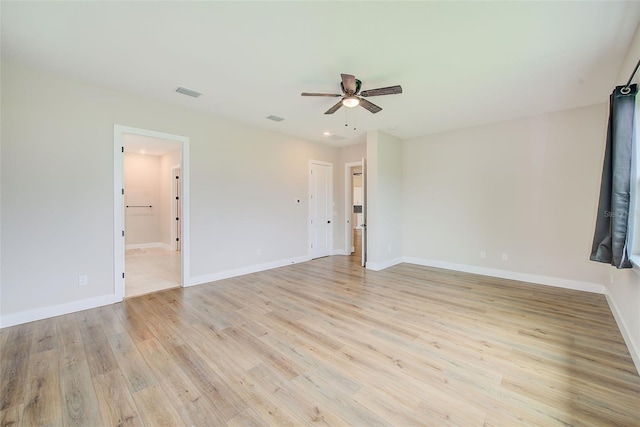 8717 Sanders Tree Loop, Wesley Chapel, FL 33545 - unfurnished room featuring ceiling fan, light wood finished floors, and recessed lighting