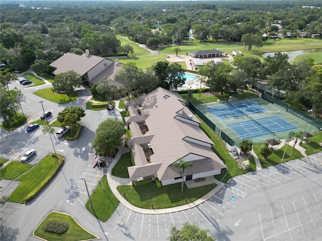 6195 Ocean Pines Ln, Spring Hill, FL 34606 - aerial view of property and surrounding area featuring a nearby body of water