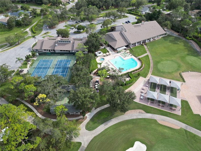 6195 Ocean Pines Ln, Spring Hill, FL 34606 - aerial view of property and surrounding area featuring a golf club and nearby suburban area