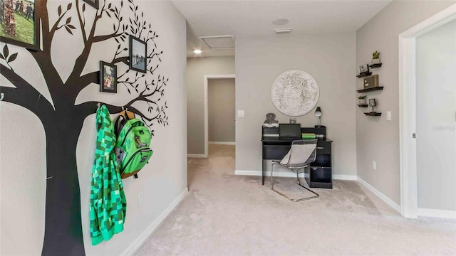 2593 Birney Run, Zephyrhills, FL 33541 - office space featuring attic access and carpet flooring