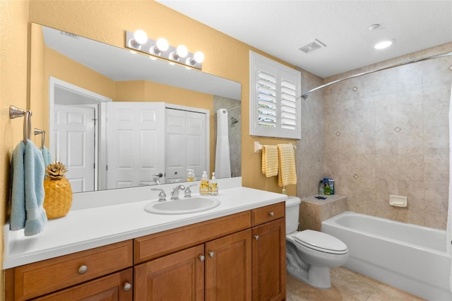 3805 Gulf Blvd Unit 401, St Pete Beach, FL 33706 - full bath with vanity, tile patterned floors, and shower / washtub combination