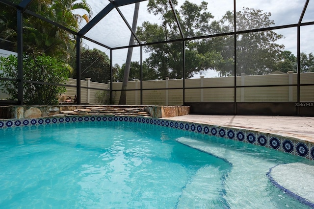 2421 Eagle Chase Dr, Palm Harbor, FL 34683 - view of pool with a lanai