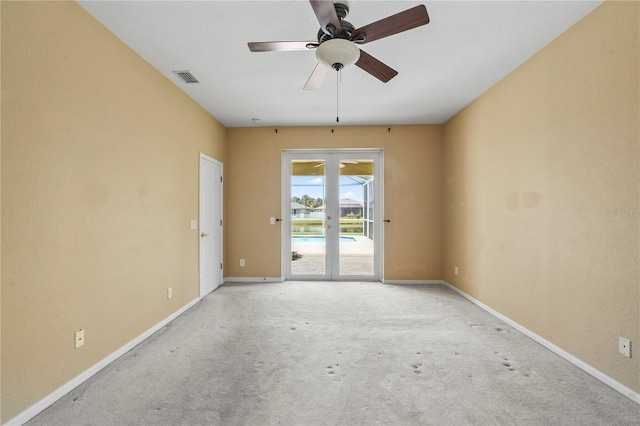 11810 Holly Creek Dr, Riverview, FL 33569 - spare room featuring carpet flooring and ceiling fan