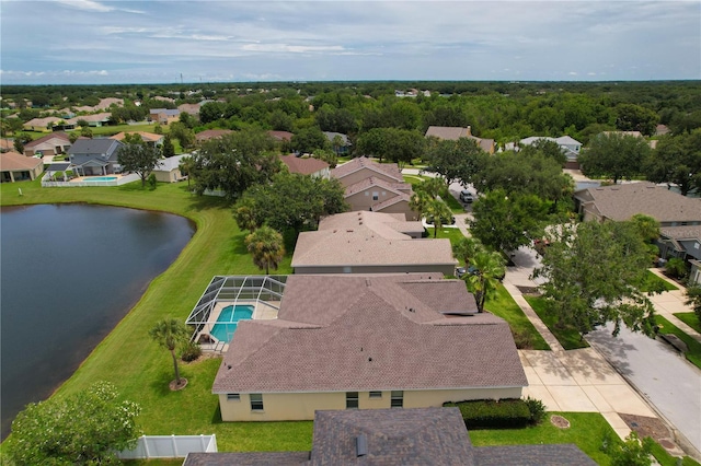 11810 Holly Creek Dr, Riverview, FL 33569 - aerial perspective of suburban area with a nearby body of water and a pool