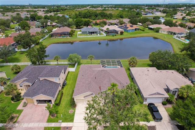 11810 Holly Creek Dr, Riverview, FL 33569 - aerial perspective of suburban area with a large body of water