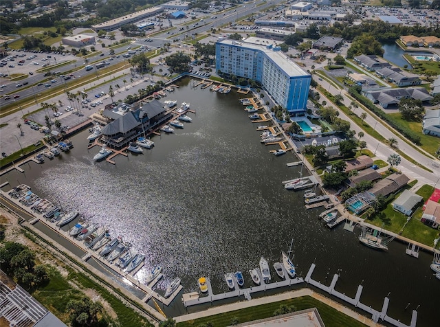 5157 Silent Loop Unit 301, New Port Richey, FL 34652 - bird's eye view of a marina and a large body of water
