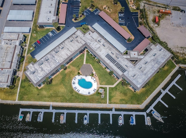 5157 Silent Loop Unit 301, New Port Richey, FL 34652 - drone / aerial view of a pool area