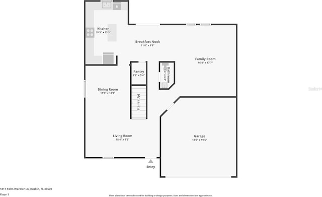 1811 Palm Warbler Ln, Ruskin, FL 33570 - view of home floor plan