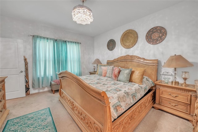 289 Siesta Vista Ct, Davenport, FL 33896 - bedroom featuring a chandelier and light colored carpet