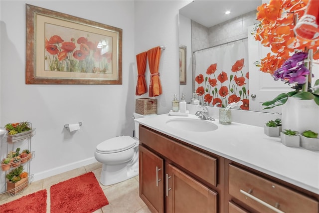289 Siesta Vista Ct, Davenport, FL 33896 - bathroom featuring vanity, tile patterned floors, and a shower with shower curtain
