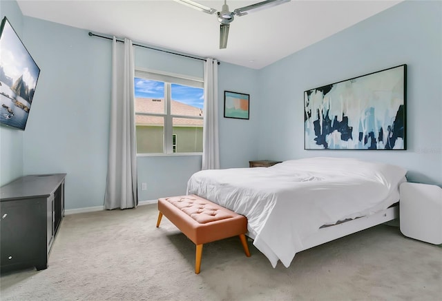 356 Irving Bend Dr, Groveland, FL 34736 - bedroom featuring light carpet and a ceiling fan